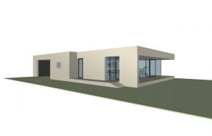 Rendering eines Bungalows/Ateliers