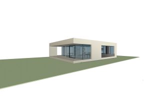 Konzept/Rendering eines Bungalows/Ateliers (Paschinger Architekten)