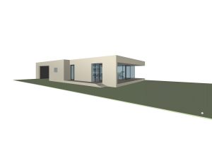 Konzept/Rendering eines Bungalows/Ateliers (Paschinger Architekten)