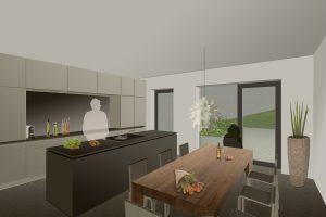 Planungsvorschau/Konzept des sanierungsbedürftigen Einfamilienhauses der Paschinger Architekten