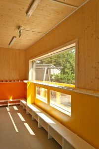 Kindergarten in Holzmassiv-Bauweise der ARGE kigago (Paschinger Architekten)