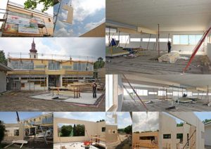 Baufortschritt Kindergarten Modulbauweise Massivholz / kigago (Paschinger Architekten)