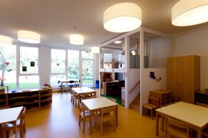 Gruppenraum Kindergarten Desselbrunn / kigago (Paschinger Architekten) Modulbauweise Massivholz