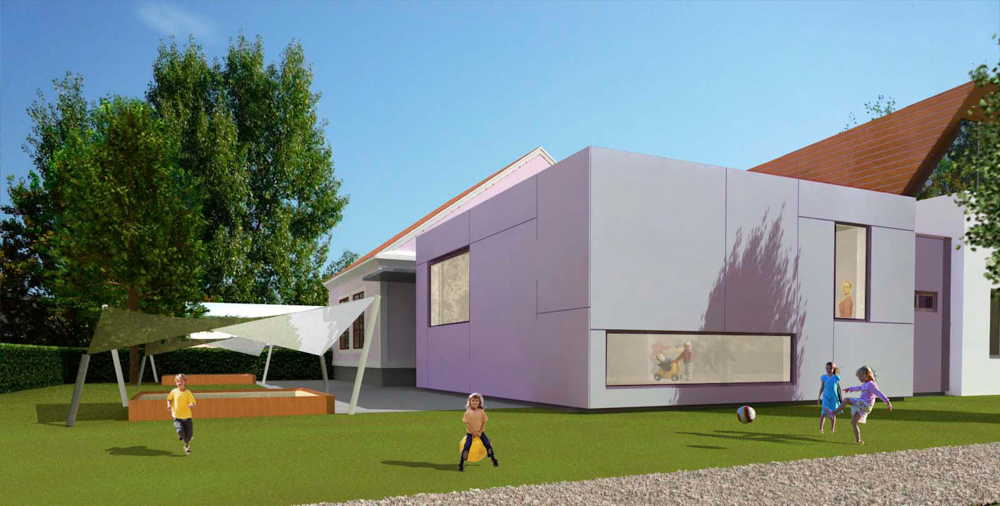 Konzeptdarstellung Kindergarten Burgenland / kigago (Paschinger Architekten)
