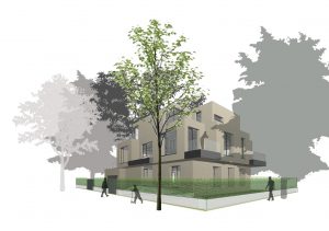 3D-Planung (Rendering) eines Wohnhauses in der Mantlergasse in Wien - Paschinger Architekten