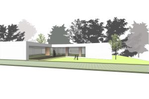 3D Planung (Rendering) eines Bungalows in Massivholzbauweise im Burgenland - Paschinger Architekten