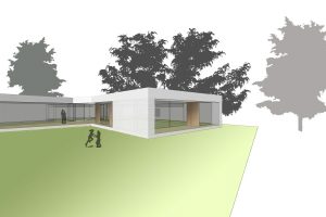 3D Planung (Rendering) eines Bungalows in Massivholzbauweise im Burgenland - Paschinger Architekten