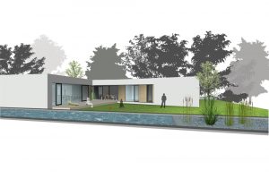 3D Planung (Rendering) eines Bungalows in Massivholzbauweise im Burgenland - Paschinger Architekten