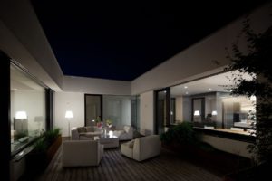 ATRIUMHAUS R - das atrium bei nacht